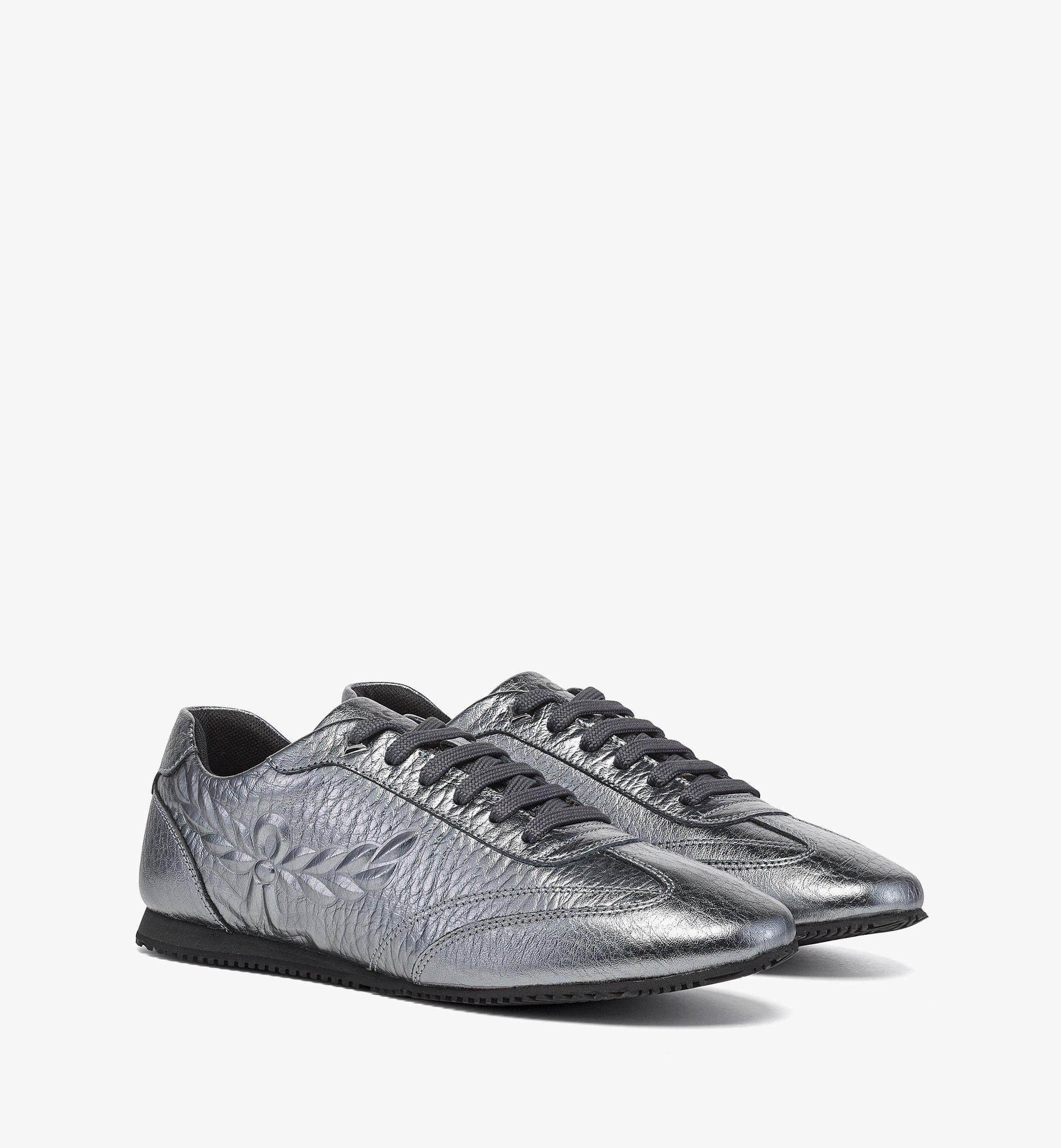 Federlite Lo Sneakers in Laurel Metallic Leather 1